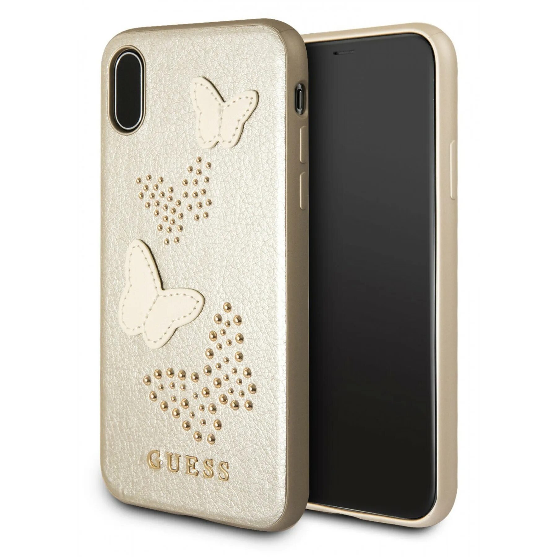 Gold чехол. Чехол guess iphone x. Guess чехол для iphone. Золотой чехол для телефона. Золотой чехол на айфон 10.