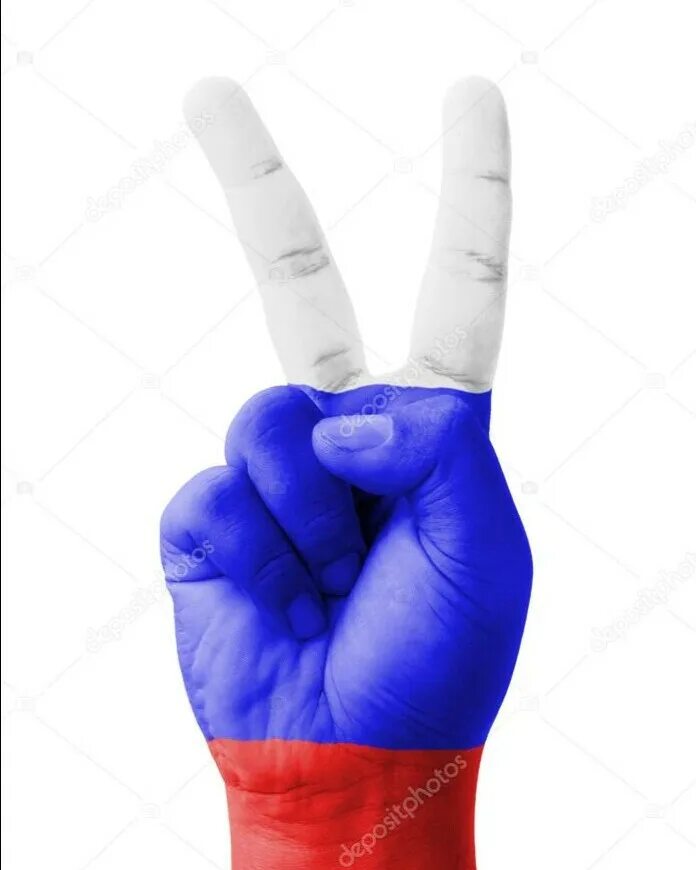 Знак Победы пальцами. Ладонь с российским флагом. Россия на ладони. Российский флаг в руках.