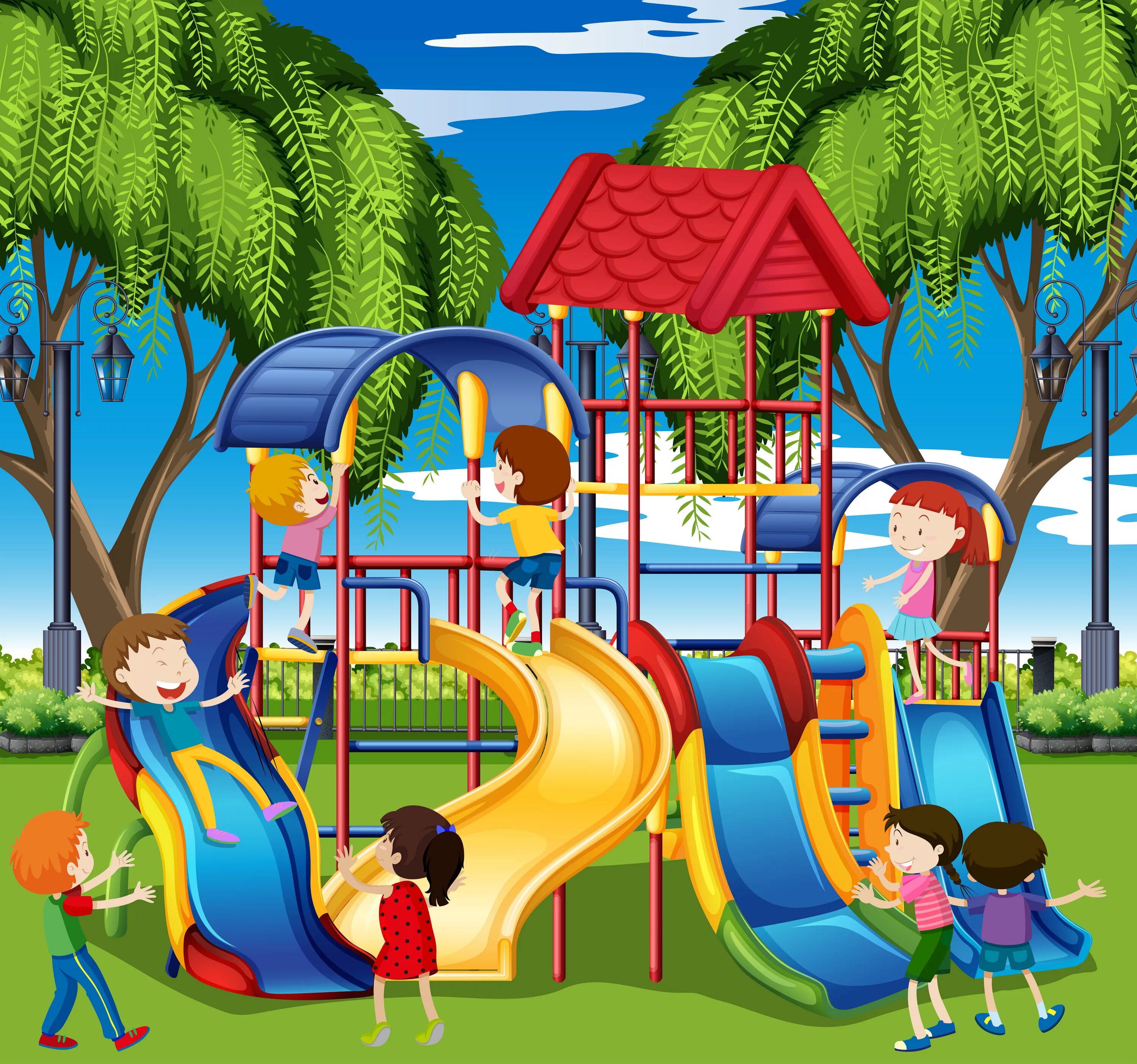 Are on the playground