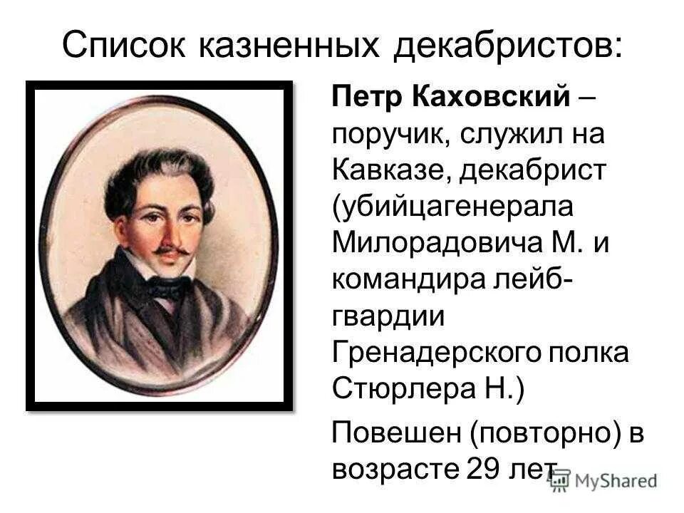 У каких декабристов оборвалась веревка. П г каховский декабрист. Портрет петра каховского. Фамилия каховский. Каховский декабрист.