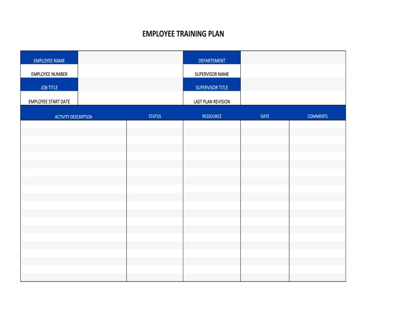 Training plan. Training planner.