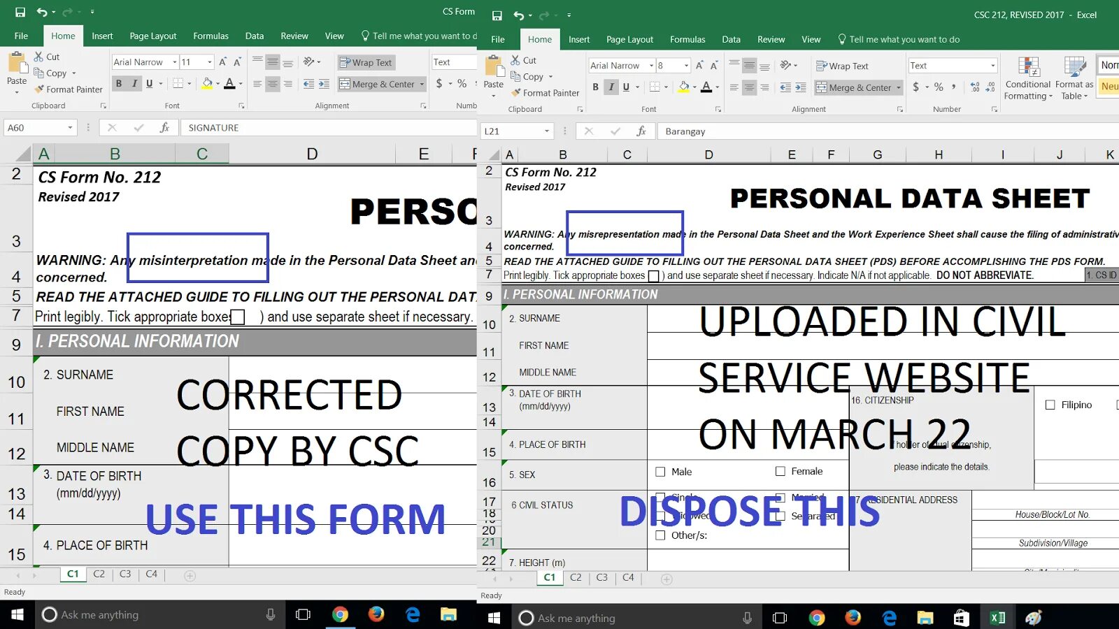 Tick the appropriate boxes