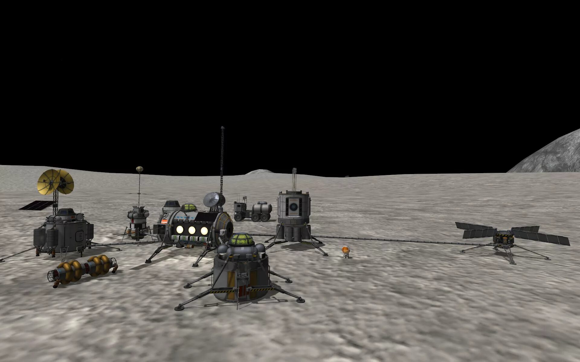 Ксп д. Ксп кербал. kerbal planetary base systems. moon base ksp. ксп 1.3.1.