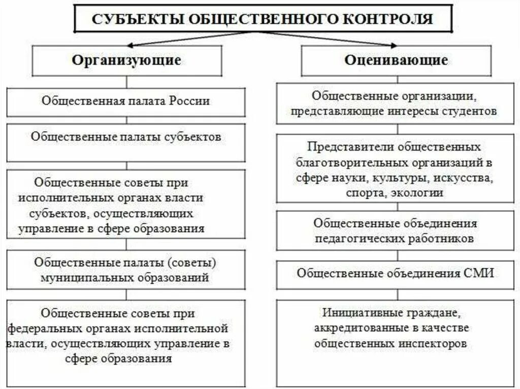 Общественный контроль схема. Субъекты общественного контроля. Субъект осуществления общественного контроля это. Субъекты общественного контроля примеры. Общественный контроль предмет контроля