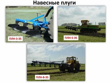 Технические характеристики плугов