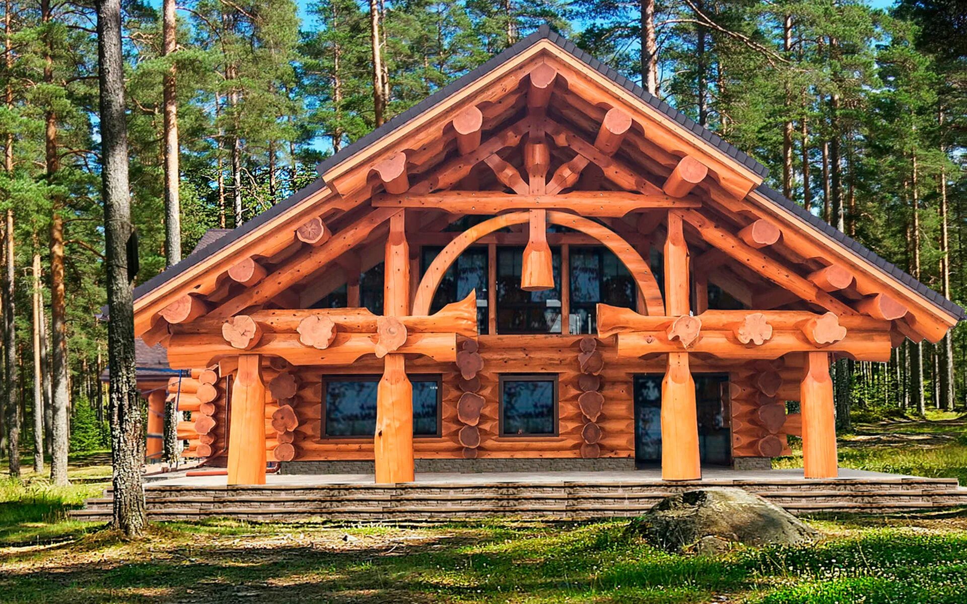 Пост энд Бим (Post & Beam). Срубы пост энд Бим. Баня пост энд Бим. Дом из бревна пост энд Бим. Канадские рубленные