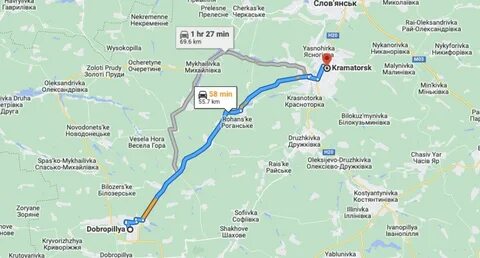 Часов яр славянск расстояние