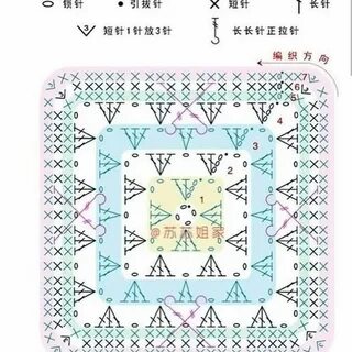 Персидская плитка крючком схема