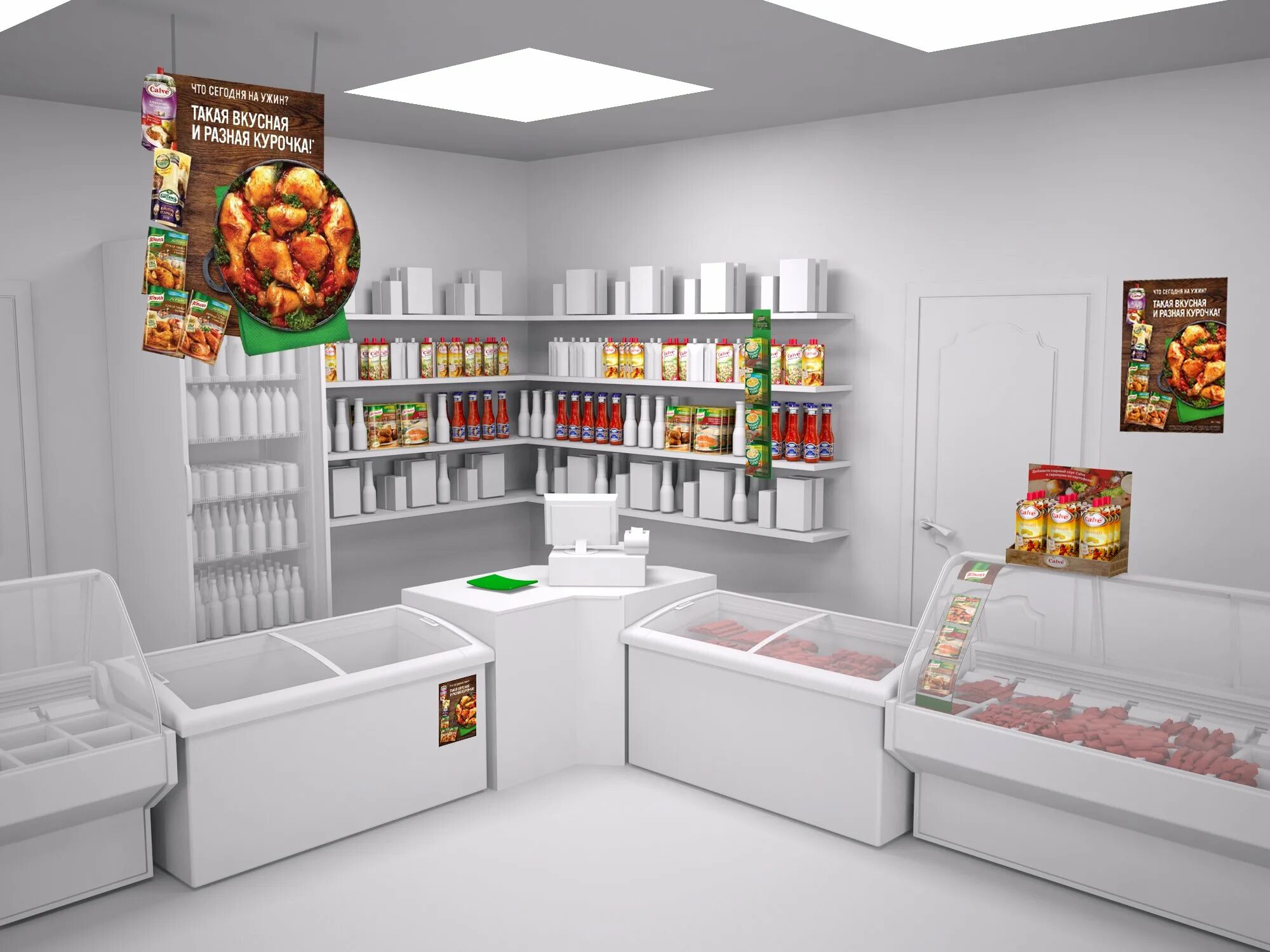Интерьер маленького продуктового магазина. Носители фирменного стиля. Витрина продуктового магазина. Проект мини магазина продуктов. Планировка супермаркета.