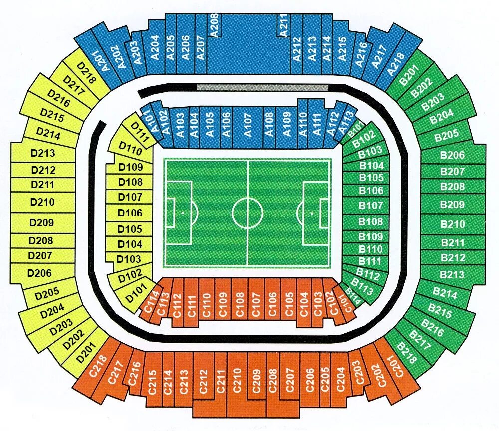 Стадион Зенит Арена Санкт-Петербург сектора. Карта стадиона арена