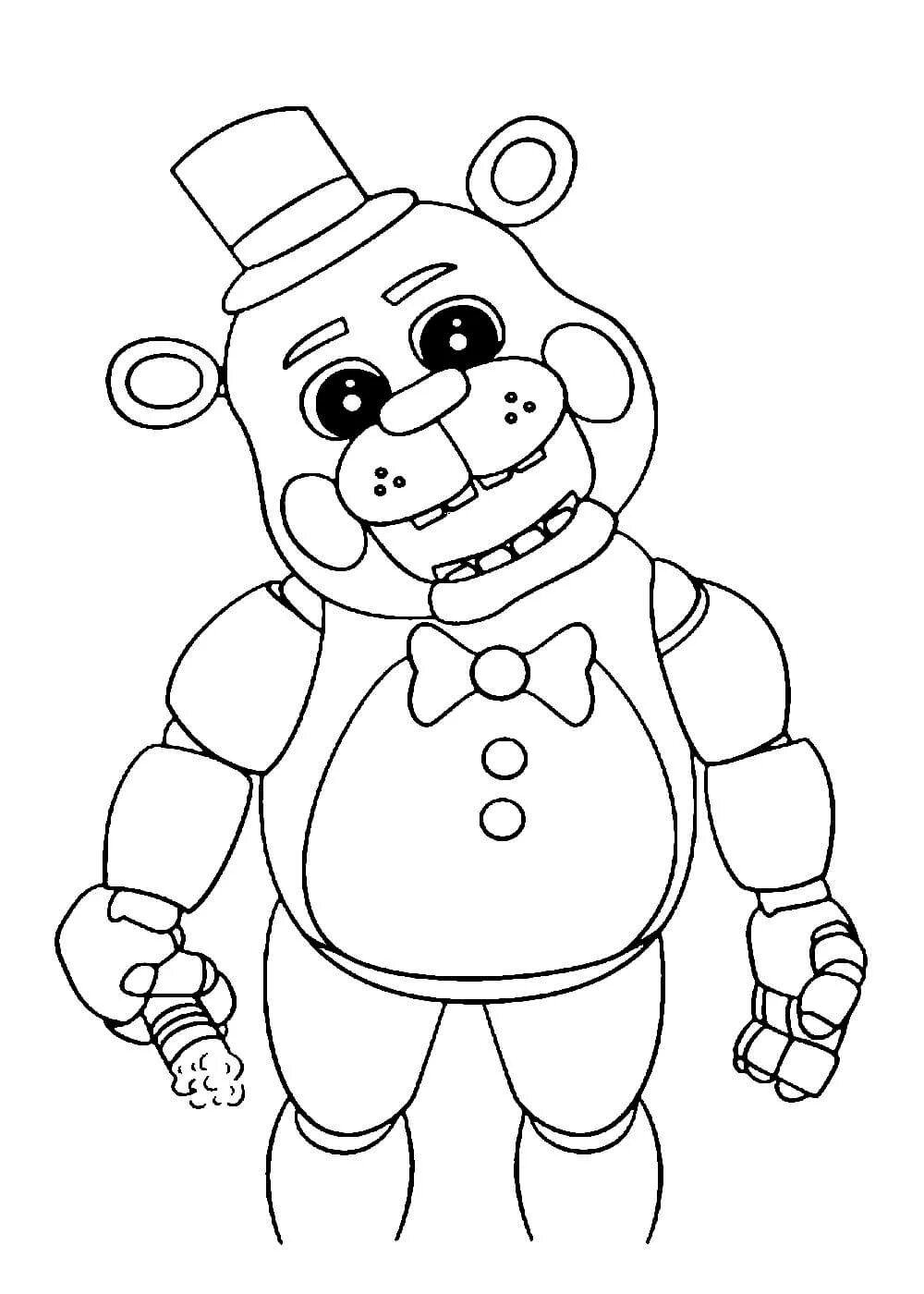 Раскраски аниматроники фнаф 9. Фредди аниматроник раскраска. Фредди аниматроник раскраска. Раскраска аниматроники фредди. Раскраска фнаф 6 рокстар фредди.