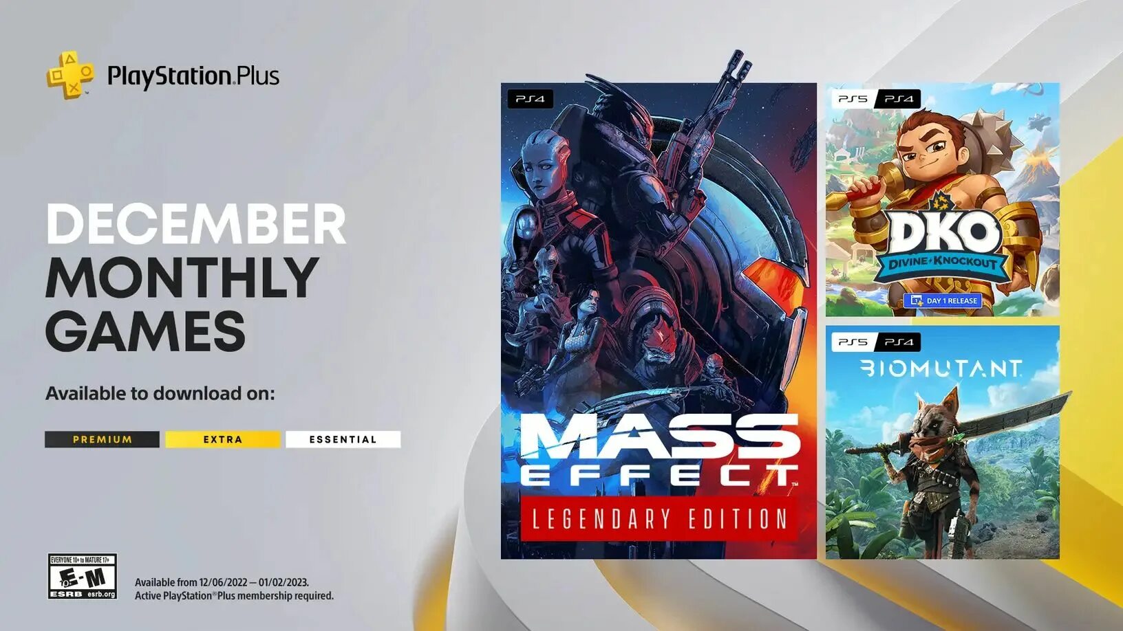 Ps5 бесплатная подписка. PS Plus Essentials 2022 декабрь. Mass Effect Legendary Edition ps4. PS Plus игры. PLAYSTATION Plus Essential.