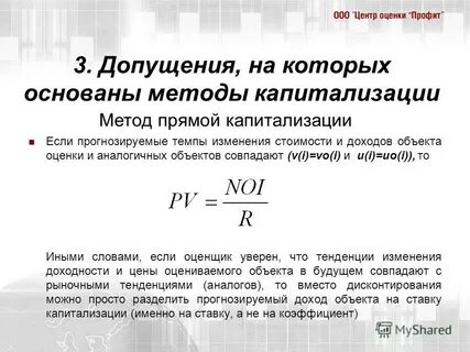 Метод прямой капитализации в оценке