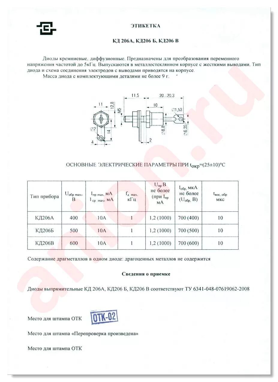 Кд202а содержание драгметаллов