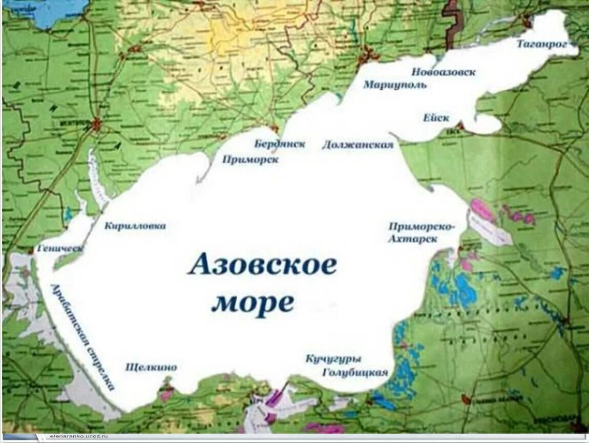 Азовское море карта побережья. Азовское море на карте России. Азовское море и черное море на карте. Азовское море политическая карта побережья.