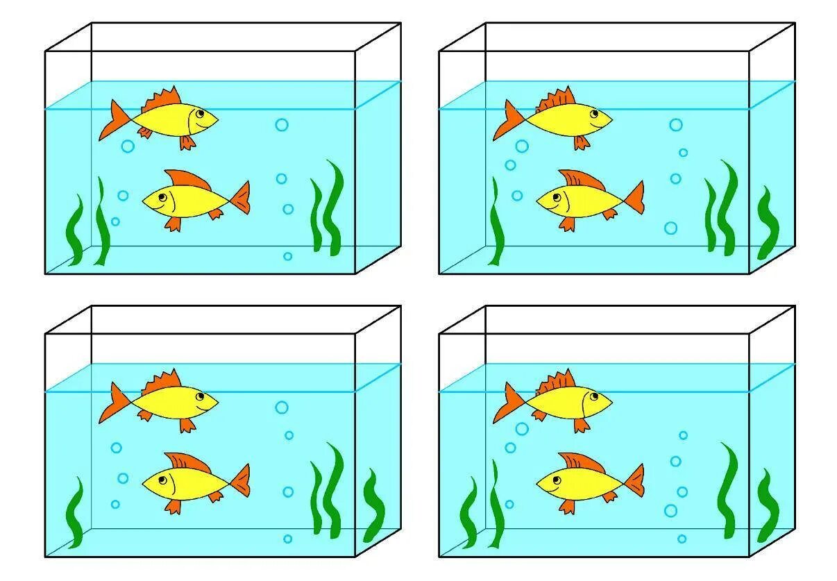 В 7 аквариумах было поровну рыбок. Аквариум с рыбками рисунок. Аквариум рисунок для детей. Аквариум с рыбками для детей. Занятие рыбки в аквариуме.