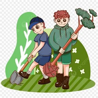 Planting boy