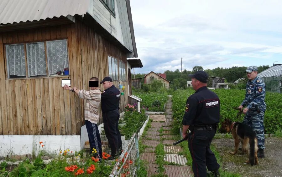 Дачная кража. Полиция на даче. Обследования помещений зданий сооружений участков местности. Осмотр участков местности и помещений. Спорили на даче у кого