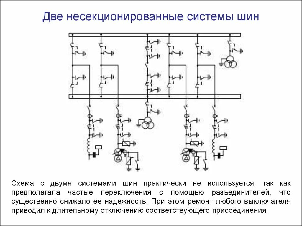 Схема две системы сборных шин с обходной. Схема 10-1 одна секционированная выключателем система шин. Схемы секций шин 35 кв. Распределительный модуль для системы шин 35кв.