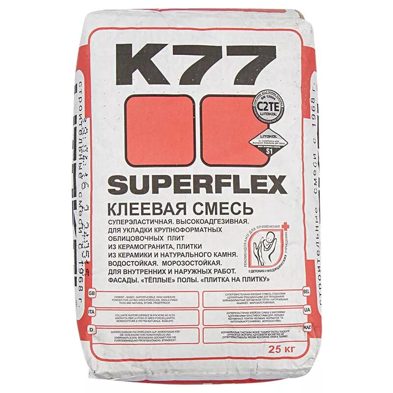 Litokol k77. Литокол Суперфлекс к77. Superflex k77-клеевая смесь (25kg Bag). Плиточный клей Litokol k77.
