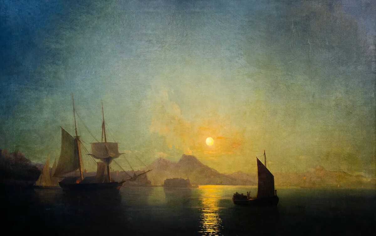 Картина ночные пейзажи айвазовского. Айвазовский. Неаполитанский залив. 1841.