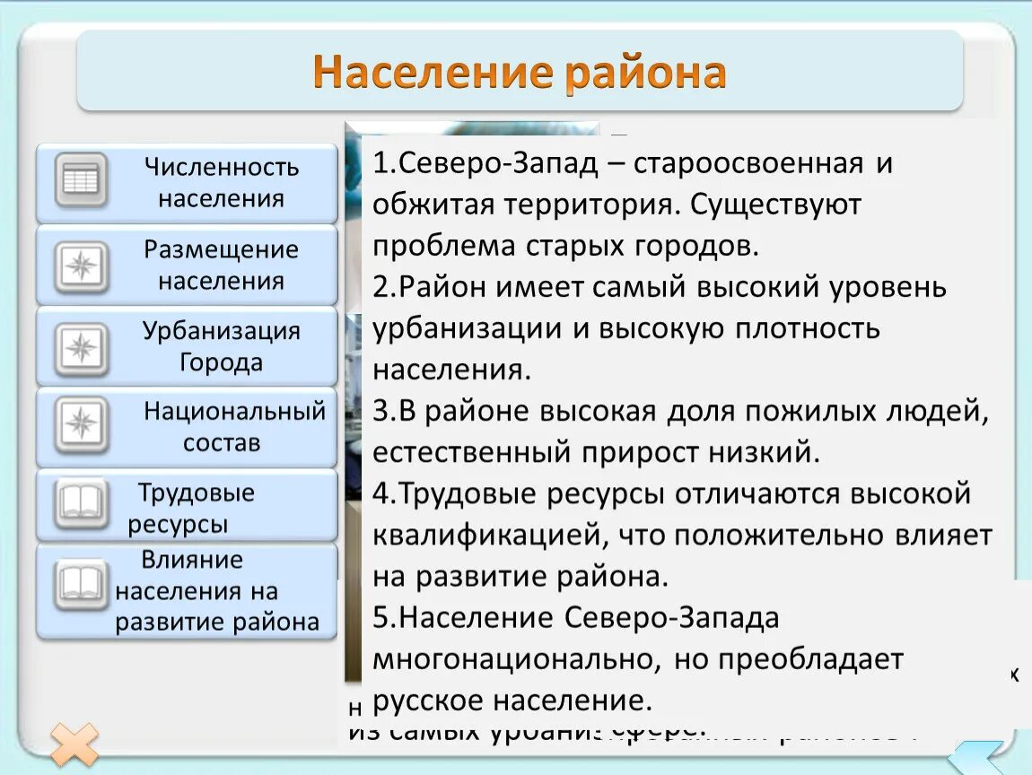 Тест по географии северо западный район