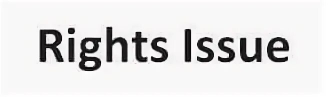 Rights issue