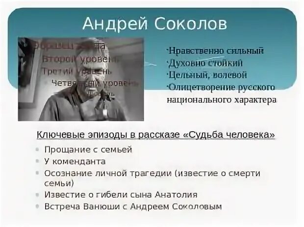 Что помогло андрею соколову остаться человеком