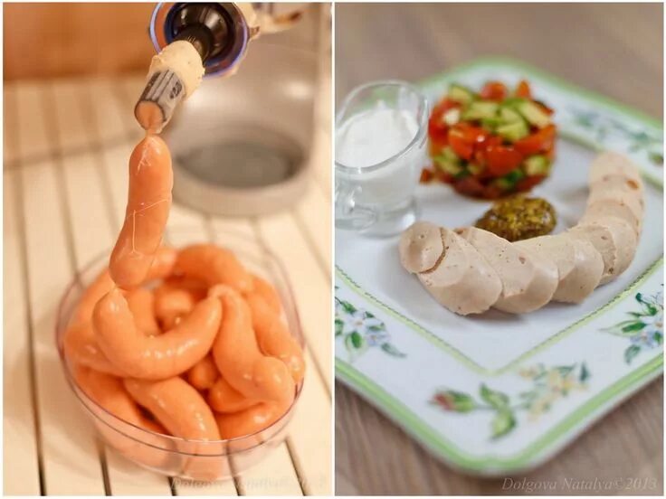 Как сделать сосиски из курицы. Сардельки домашние. домашние сосиски. креветки с сосисками. куриные сосиски.