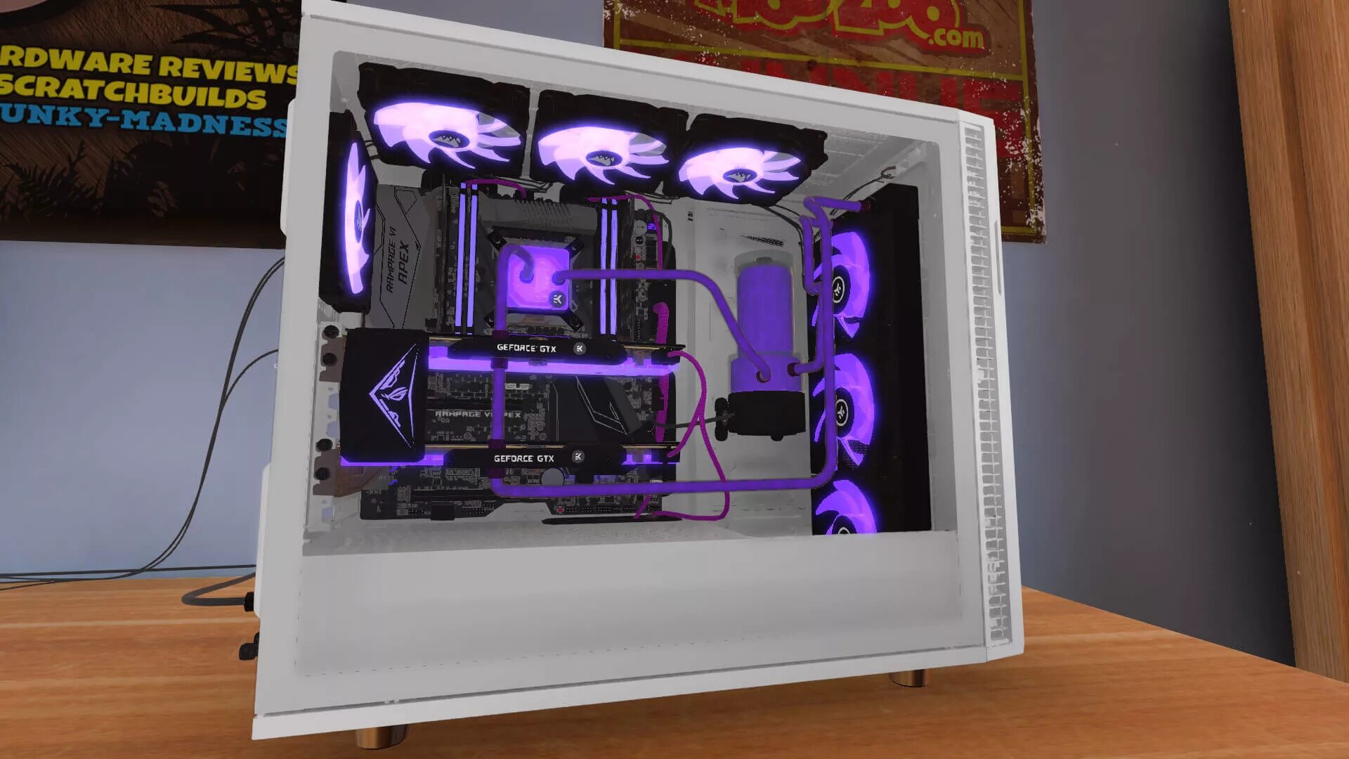 Building pc games. ПК Буилдинг симулятор. PC building Simulator 1.15.3. Кастомная водянка PC building Simulator. GTX 1080ti PC building Simulator.