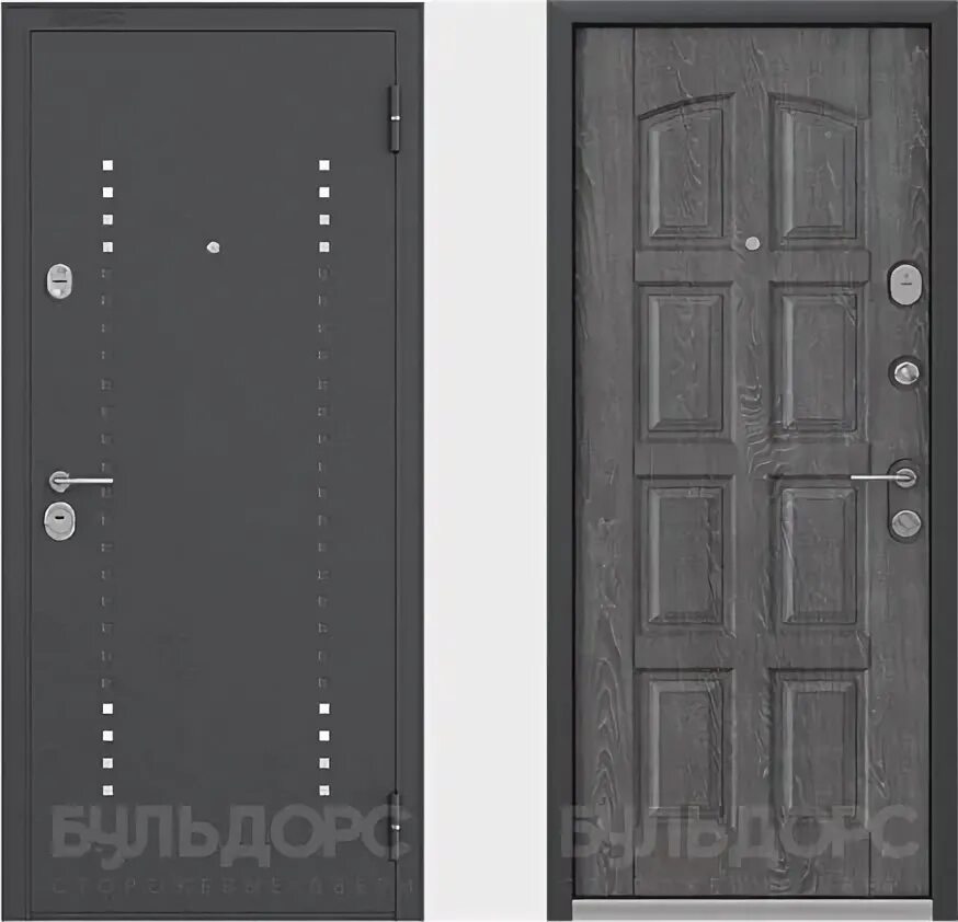 Бульдорс-44 New хром (960, 2050, r, черный шелк, r11, n-14, МДФ Ларче темный, , , ). Бульдорс-44r, 960х2050r, черный шелк. Бульдорс 24. Дверь входная металлическая Бульдорс черный шелк. Входные двери ral 7024