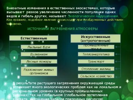 Экологическая система в опасности