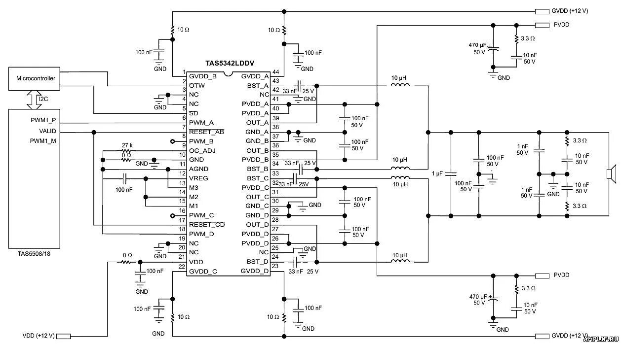 Factory Price Tpa3116d2 2.1 Class D Audio Power Amplifier Module Dc12-24v 2x50w+