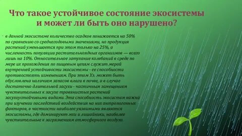 Устойчивое состояние окружающей среды