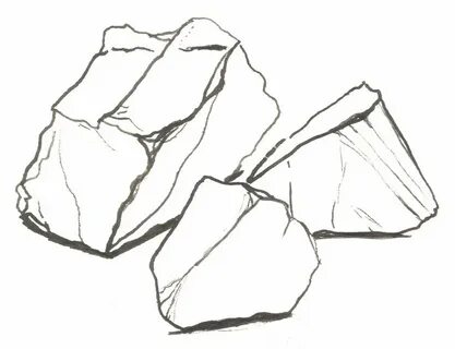 Камень чб рисунок