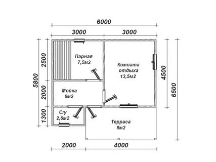 Бани из бруса чертежи