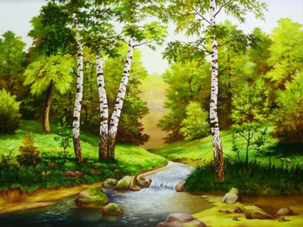 Рисунки природы. Алмазная живопись ручей среди берез. Аж-1821 горный ручей. Алмазная живопись горный ручей аж1821. Алмазная мозаика ручей среди берез.