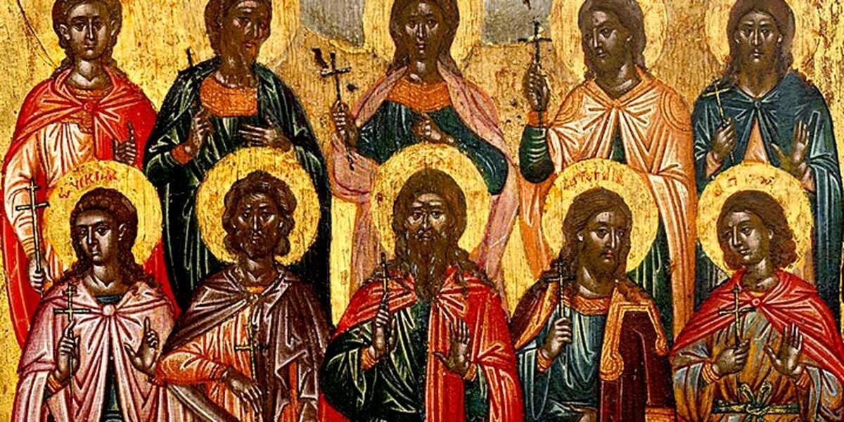 Десять святых. Десять святых мучеников критских. критские мученики икона. икона десяти критских мучеников. десять святых мучеников критских воскресенье.