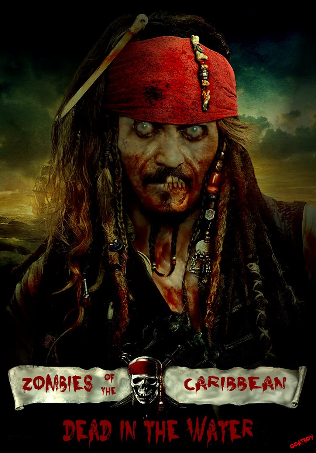 Ужасный пират. Пираты Карибского моря Джек Воробей черер. Капитан Джек Воробей скелет. Джек Спарроу монстр пираты Карибского моря. Пираты Карибского моря Проклятый Капитан.