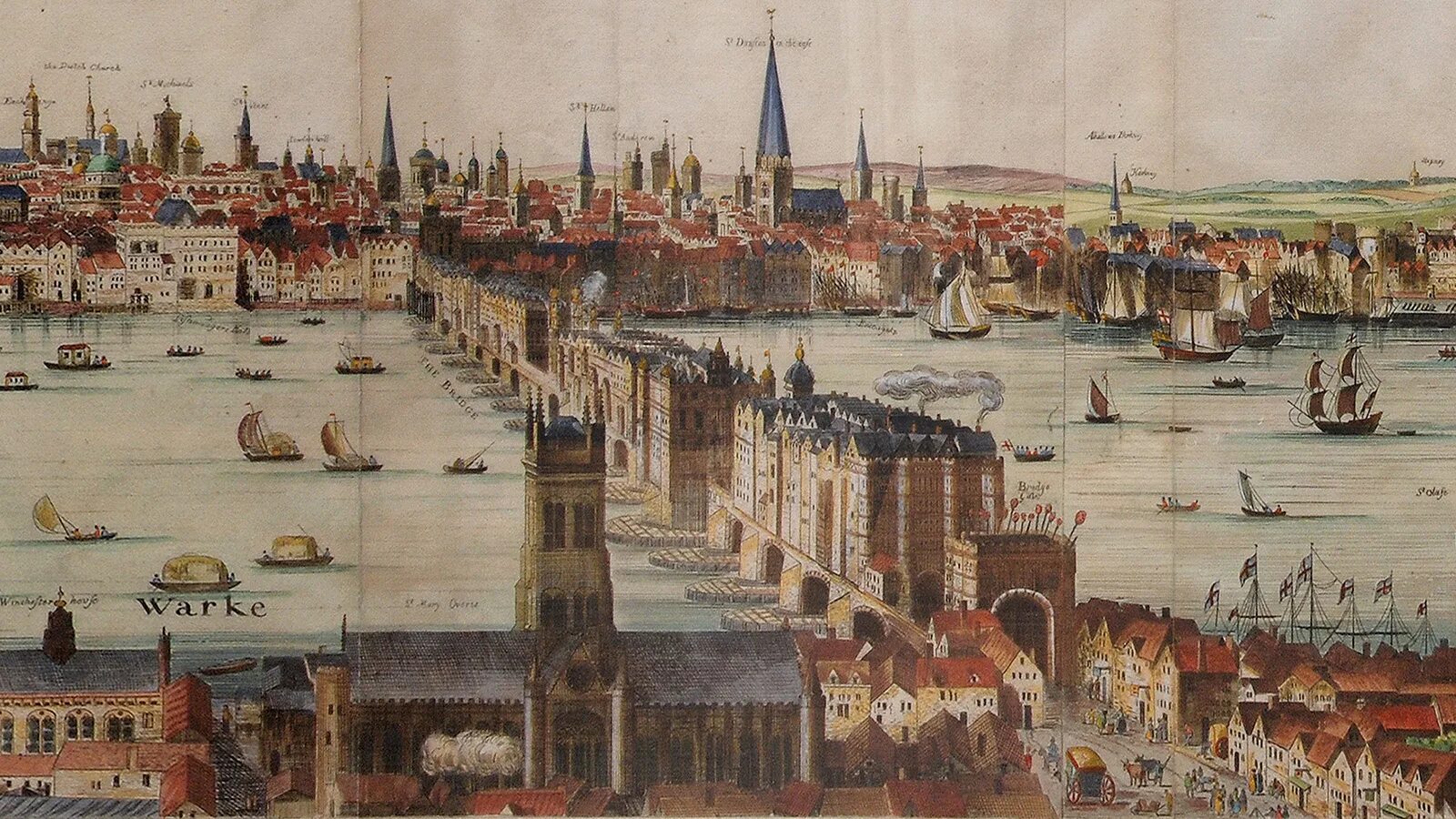 Сколько веков англии. Лондон 17 века река Темза. Англия в 16 веке Лондон. Лондонский мост 16 век. Лондон 16-17 век.