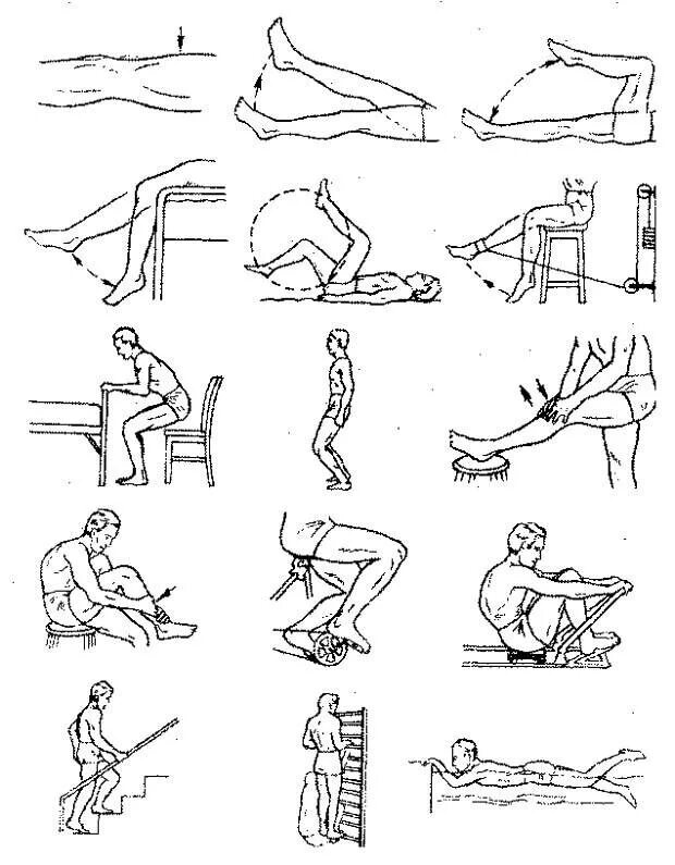 Какие упражнение надо делать после операции. ЛФК при контрактуры суставов упражнения. Лечебная гимнастика для укрепления мышц тазобедренного сустава. ЛФК после перелома коленного сустава. Упражнения для реабилитации мениска коленного сустава.