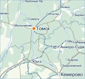 Какие города рядом с томском