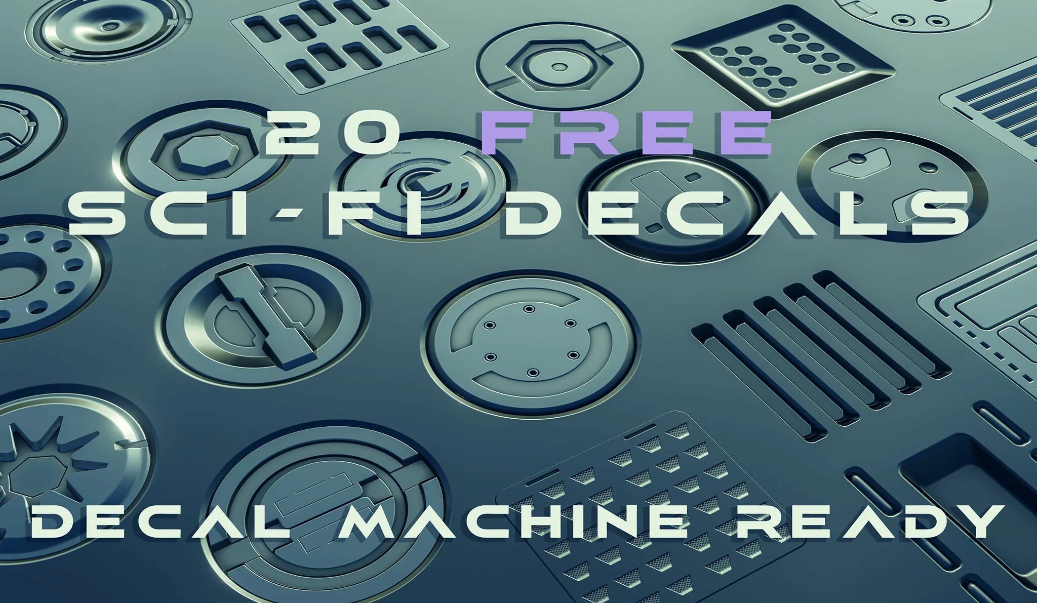 Decal machine blender. Декали для blender. sci fi decals. sci-fi декали. decal machine.