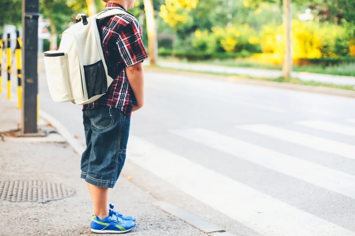 He walks to school
