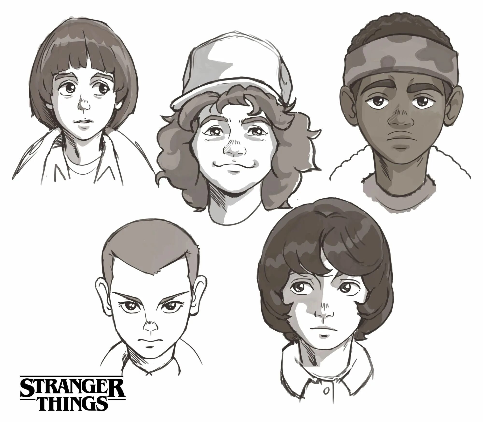 Stranger things. Stranger things animation. Stranger things линии героев. Грустные stranger things.