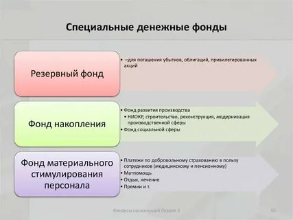 Виды государственных и муниципальных денежных фондов