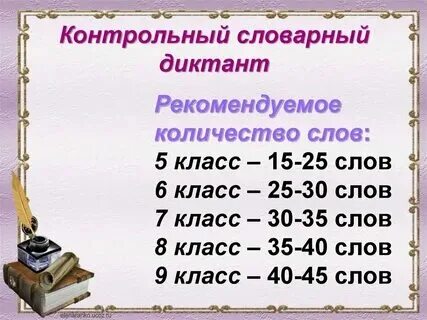 Норма слов в 10 классе