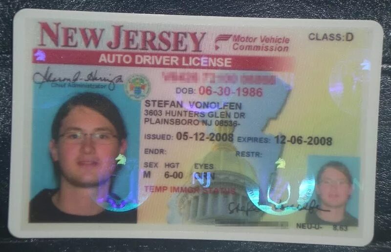 Licensing new. Driver License New Jersey real. California Driver License.