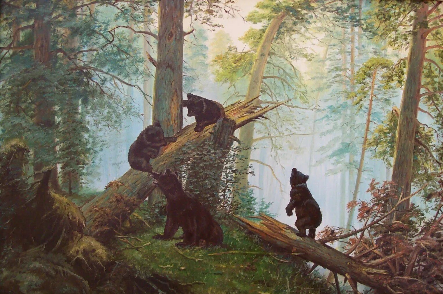 И. И. Шишкин «утро в Сосновом лесу» (1889 г.). Шишкин мишки в Сосновом Бору. Медведи ивана шишкина