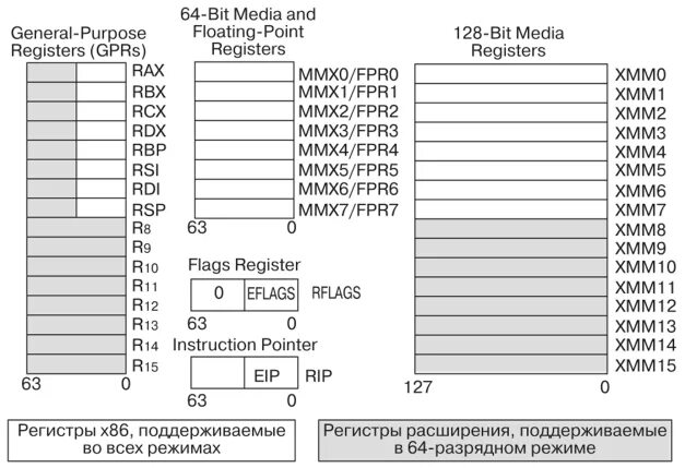 Разрядностью регистров процессора. Регистры x64. регистры общего назначения ассемблер 64 битные. регистры 64 битного процессора. 32 битный регистр.